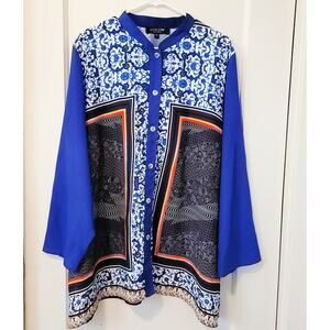 Citron Santa Monica Button Down Top 3X